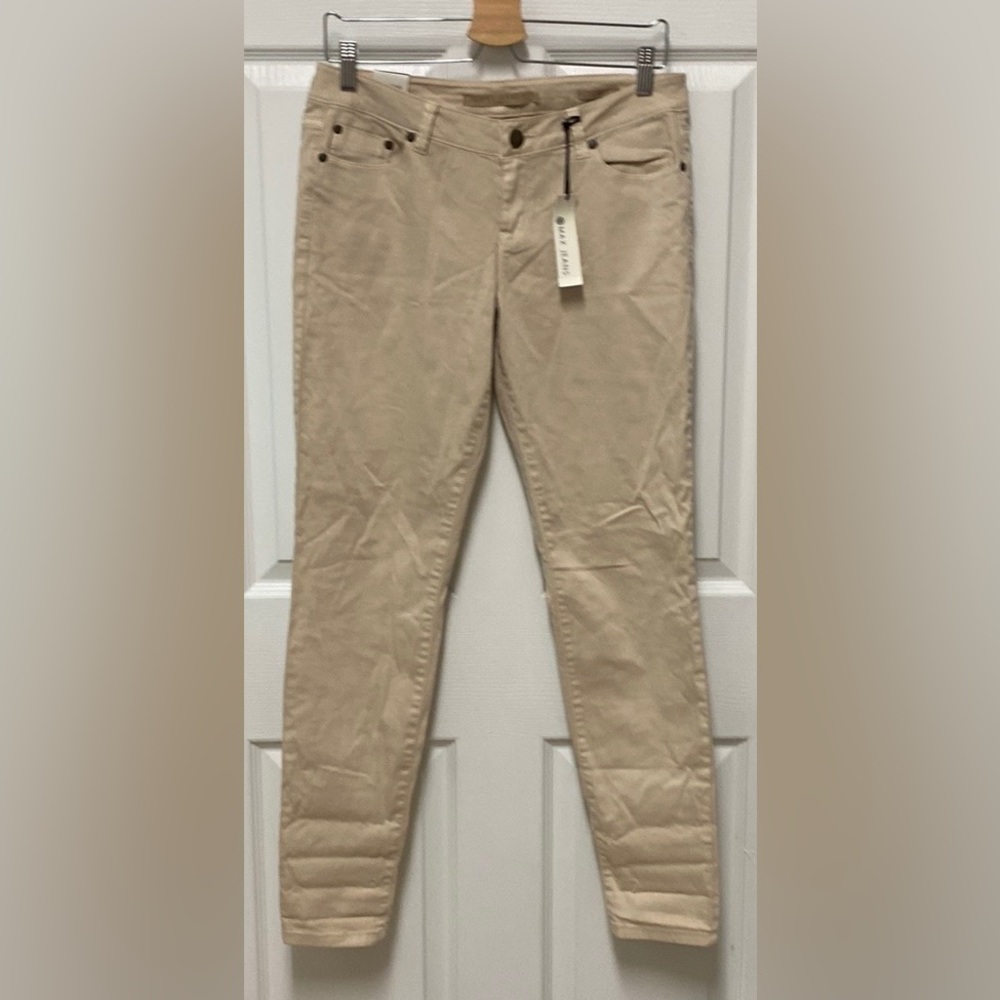 Max Jeans NWT Size 6 Vanilla Color Skinny Fit Pants RN# 112628